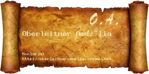 Oberleitner Amélia névjegykártya
